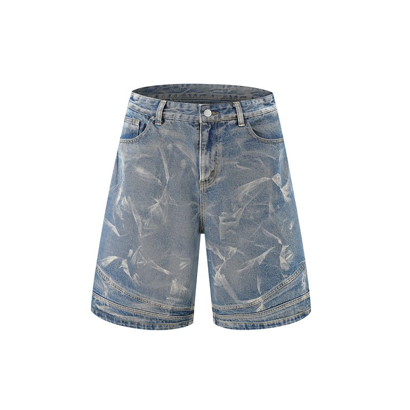 Washed Blue Denim Shorts