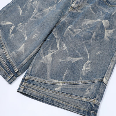 Washed Blue Denim Shorts